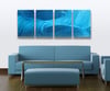 Echo All Blue- Abstract Metal Wall Art Contemporary Modern Decor