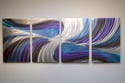 Echo Blue Purple - Abstract Metal Wall Art Contemporary Modern Decor