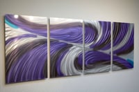 Image 2 of Echo Purple- Abstract Metal Wall Art Contemporary Modern Decor