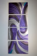 Echo Purple- Abstract Metal Wall Art Contemporary Modern Decor