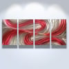 Echo Red - Abstract Metal Wall Art Contemporary Modern Decor