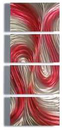 Echo Red - Abstract Metal Wall Art Contemporary Modern Decor