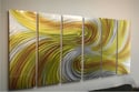 Echo Yellow 36x77 - Metal Wall Art Abstract Sculpture Modern Decor