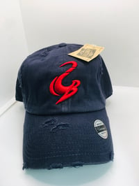 Image 1 of SB Dad Hat Navy Blue/Red