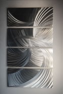 Tempest 36 x 63- Abstract Metal Wall Art Sculpture Modern Decor