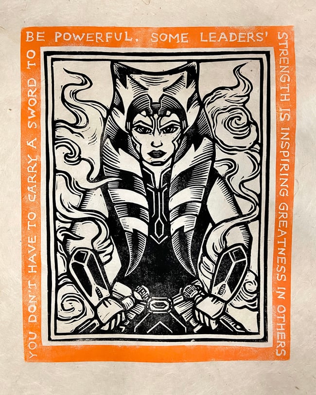 Ahsoka Tano Block Print