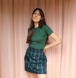 Image of Phuncle Cropped Merino T-Shirt - Evergreen