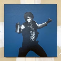 Image 1 of "Can Solo" Unique 1/1 (mystic blue) on 60x60cm Deep Edge Canvas