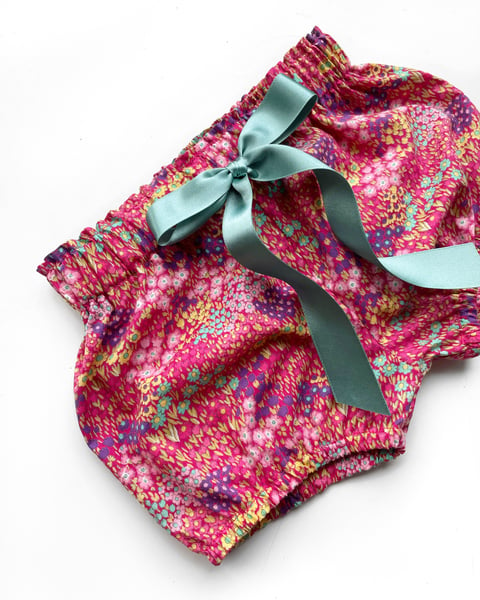 Image of The Fuchsia Floral Bloomer Shorts  