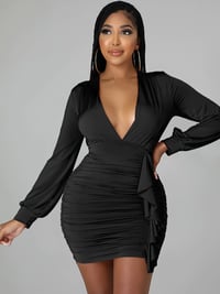 Image 2 of Ruched Ruffled Dress