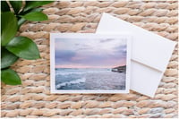 Image 1 of LAST CHANCE CLOSEOUT Notecards: Pastel Horizon | Higgins Beach, Scarborough Maine