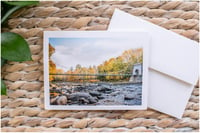 Image 2 of LAST CHANCE CLOSEOUT! Notecards: Autumn Crossing | New Portland Maine 