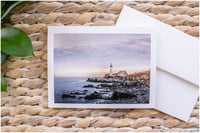 Image 2 of Notecards: Twilight Beacon | Portland Head Light, Cape Elizabeth Maine