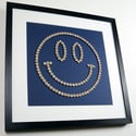 90's Rave Culture Woodcut Smiley Face