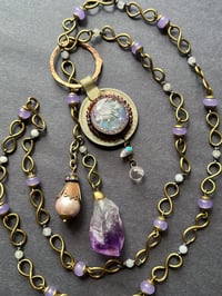 Image 2 of Lariat with Kuchi and amethyst