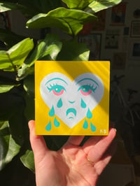 Image 2 of Grimm Crying Heart- Yellow 