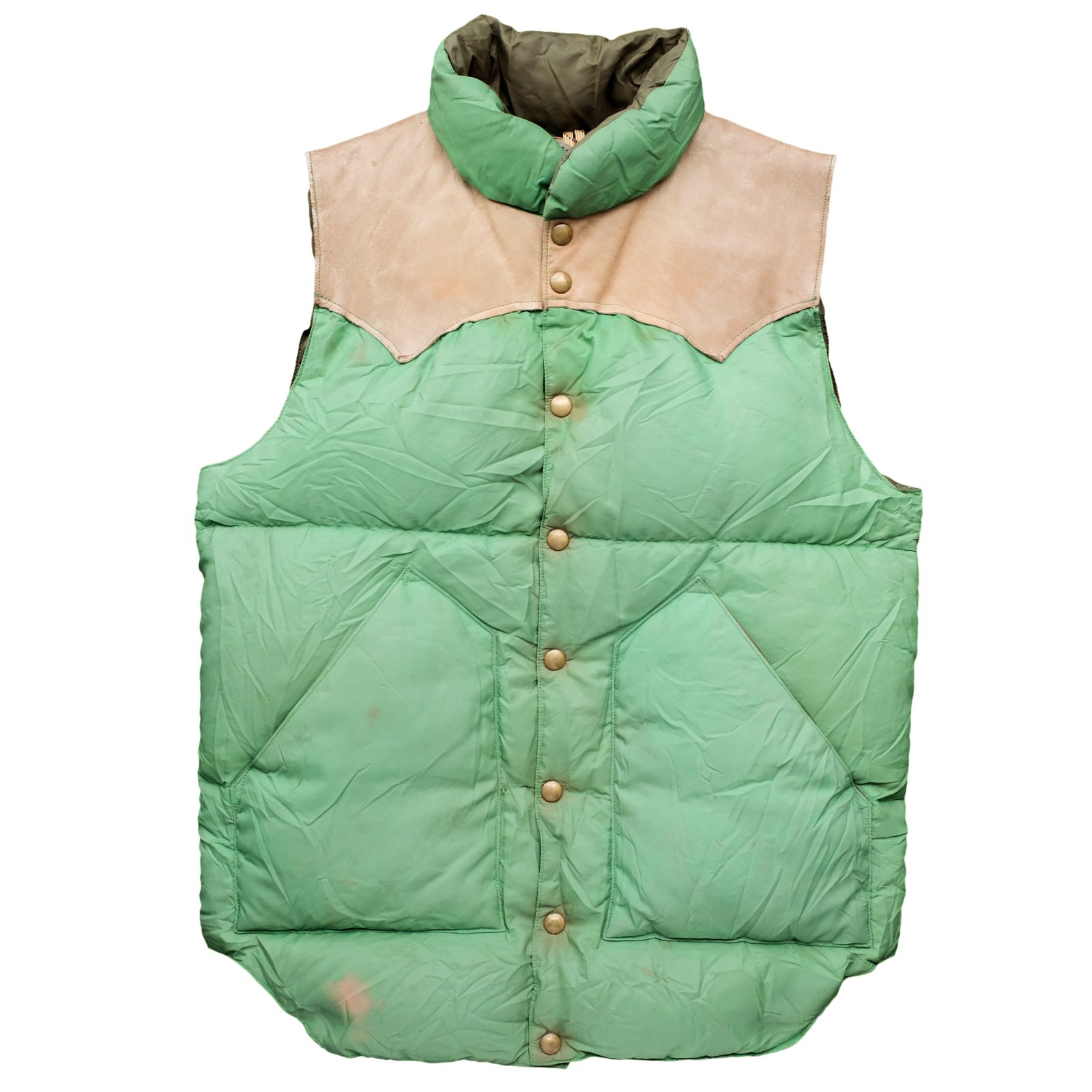 Vintage 1970's Rocky Mountain Featherbed Green Vest | Trim's Vintage