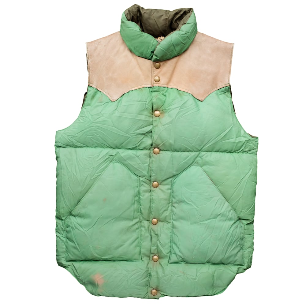 Image of Vintage 1970's Rocky Mountain Featherbed Green Vest