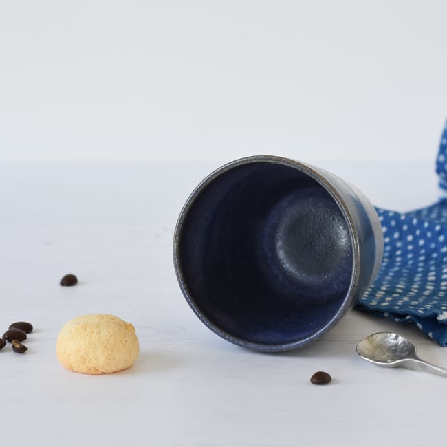 TUMBLER - 50:50 blue over white