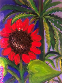 Image 3 of Hemp Veri Peri Sunflower | original artwork