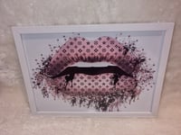 Image 2 of BLUSH PINK DRIPPING GLOSSY LIP PRINT 