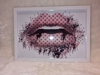 Image 3 of BLUSH PINK DRIPPING GLOSSY LIP PRINT 