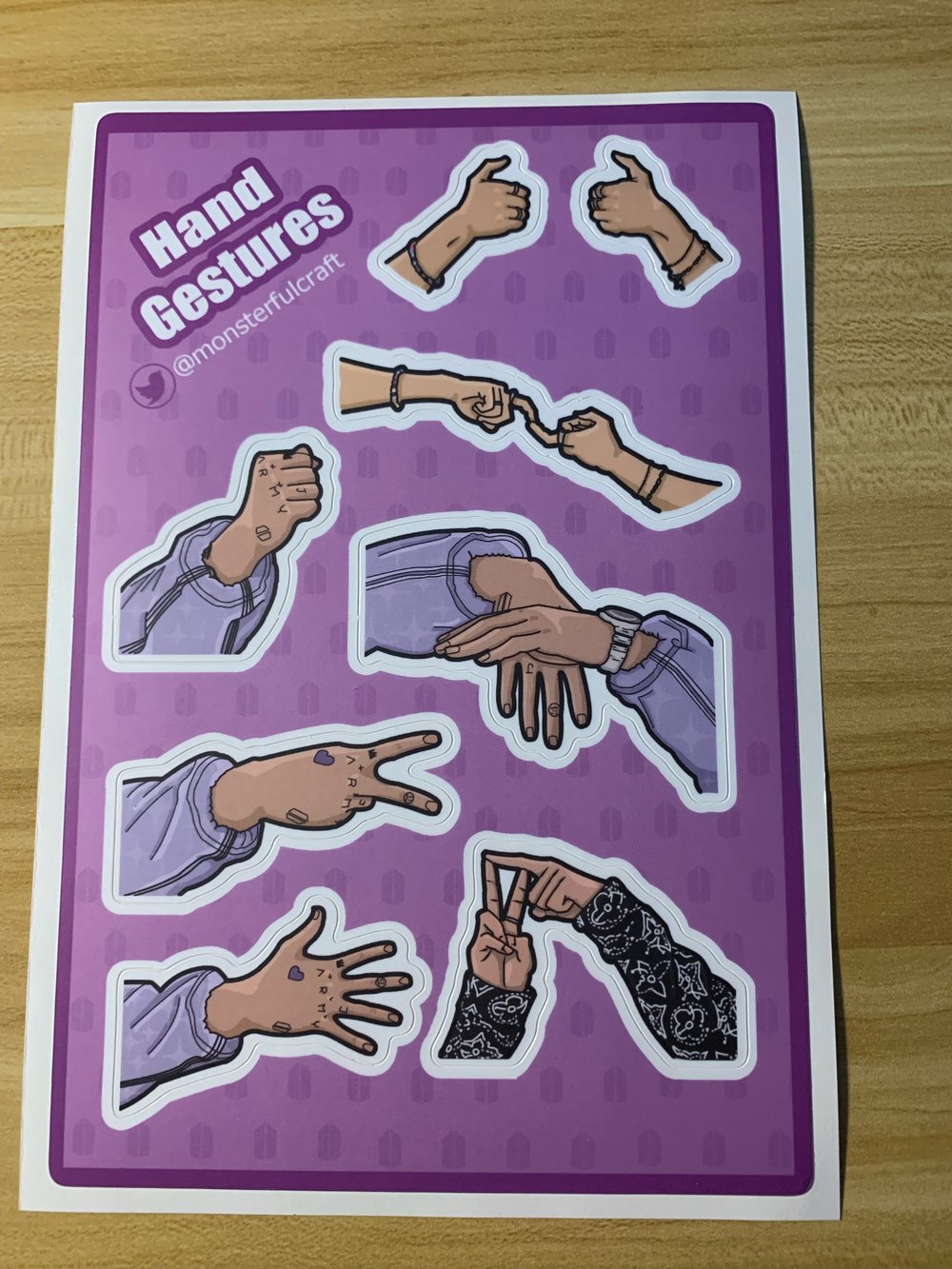 Image of Hand Gesture Sticker Sheet