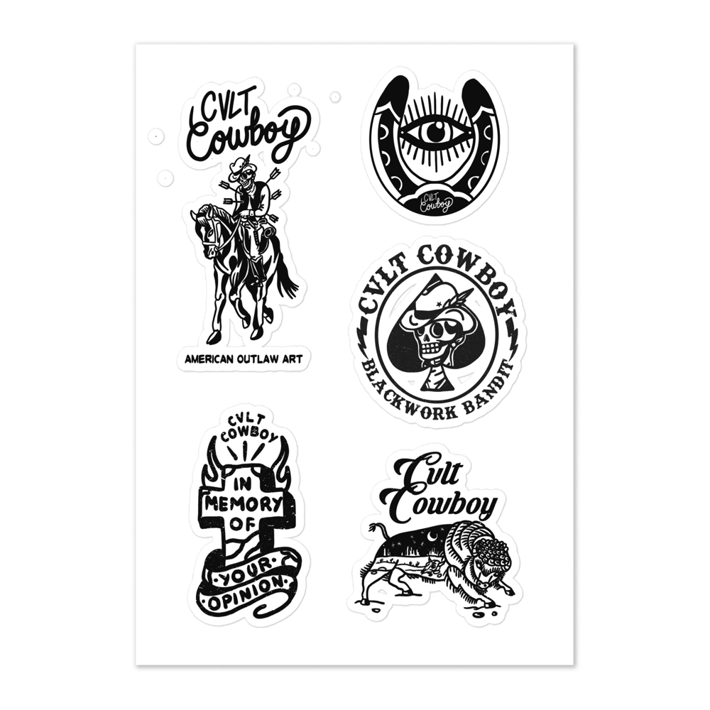 Image of Cvlt Cowboy Sticker Sheet