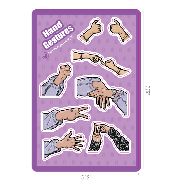 Image of Hand Gesture Sticker Sheet