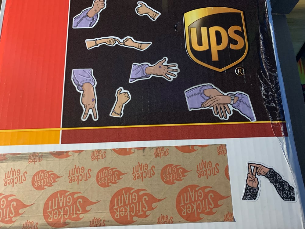 Image of Hand Gesture Sticker Sheet