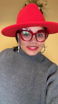 Image 1 of XL 60CM SOLID RED (WIDE BRIM)