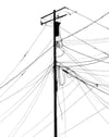 Power Lines Drawing #56 (Hamtramck) - giclée print