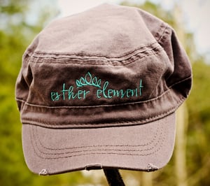 Image of Junior military inspired canvas hat in charcoal