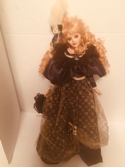 Image of GENUINE BISQUE PORCELAIN DOLL