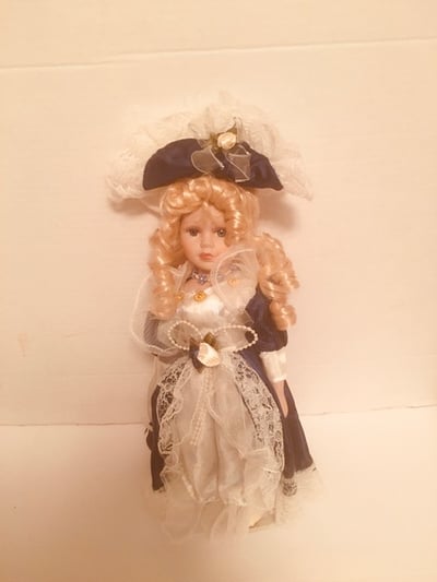 Image of FINE BISQUE PORCELAIN DOLL