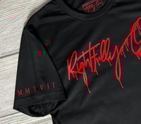 Image 2 of Melting Logo T-Shirt Black & Red