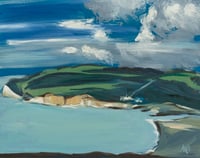 Print, Sussex Cliffs from Above