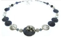 Image 1 of ONE OFF Sodalite with Silver and Diamonds Necklace
