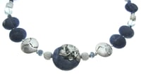 Image 2 of ONE OFF Sodalite with Silver and Diamonds Necklace