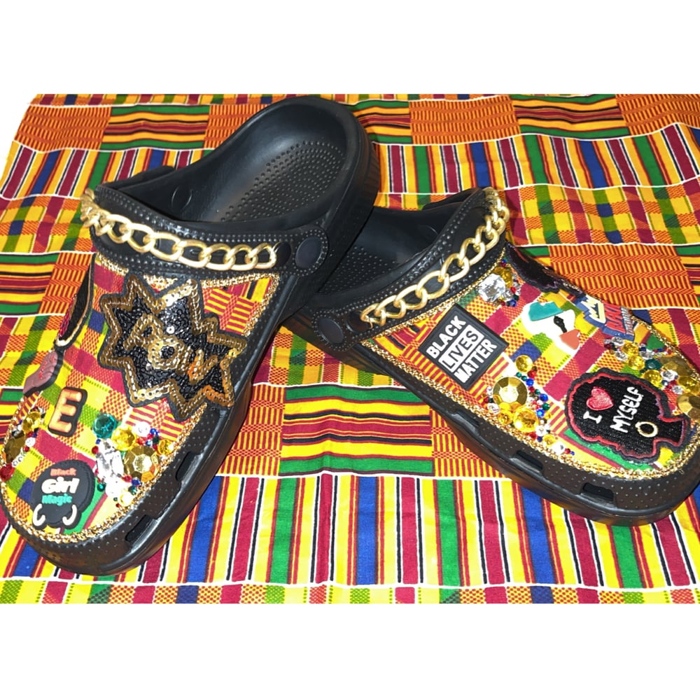 Image of Kente Crocs 