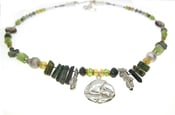 Image of Inca Pendant with Green Tourmaline Necklace