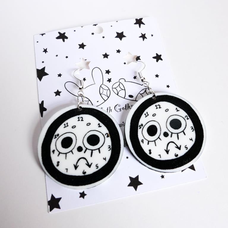 clock face earrings Image 2