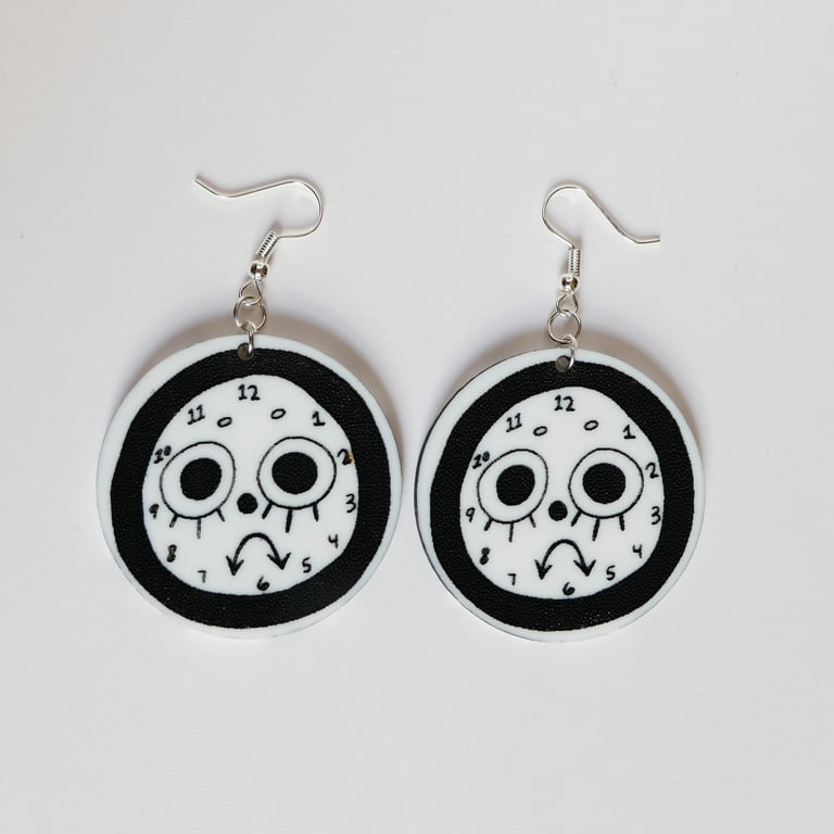 clock face earrings Image 3