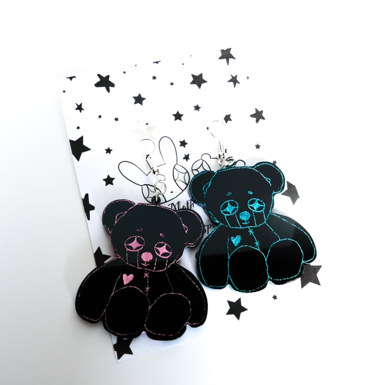 i no longer believe... bear earrings Image 2