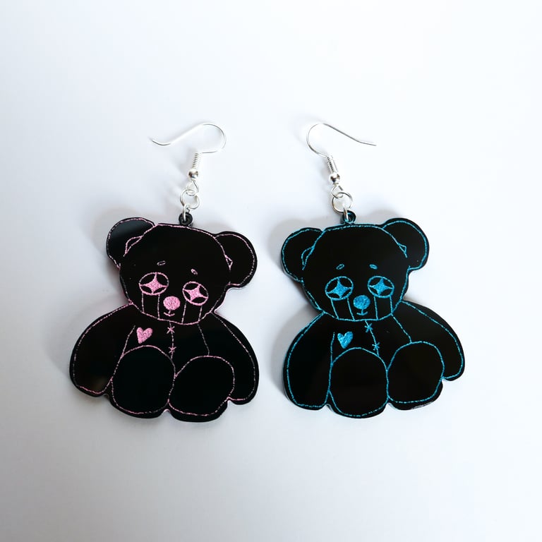 i no longer believe... bear earrings Image 3