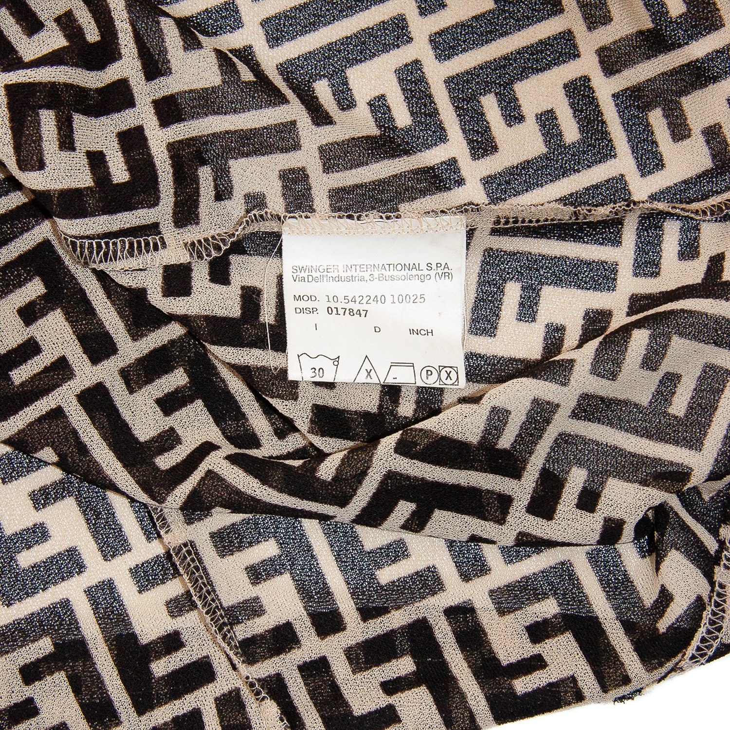 Image of Fendi Zucca Monogram Sheer Blouse