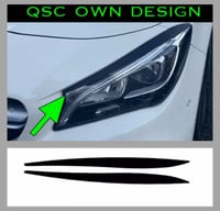 Image 1 of X2 headlight eyebrow stickers for w117 Mercedes cla