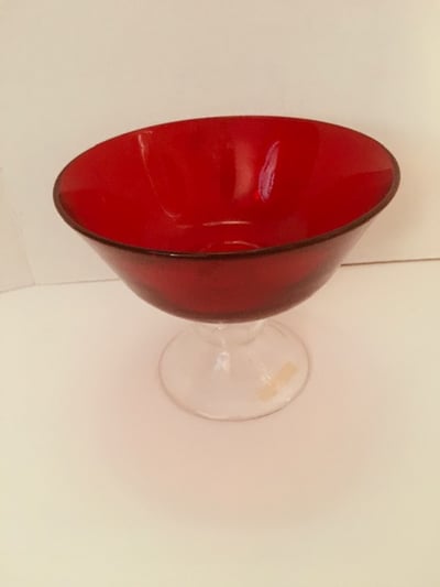 Image of RUBY RED GLASS BOWL