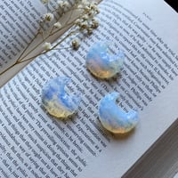Opal Opalite Crescent Moon Stone