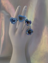 Image 1 of Light Blue Deco Cream rings